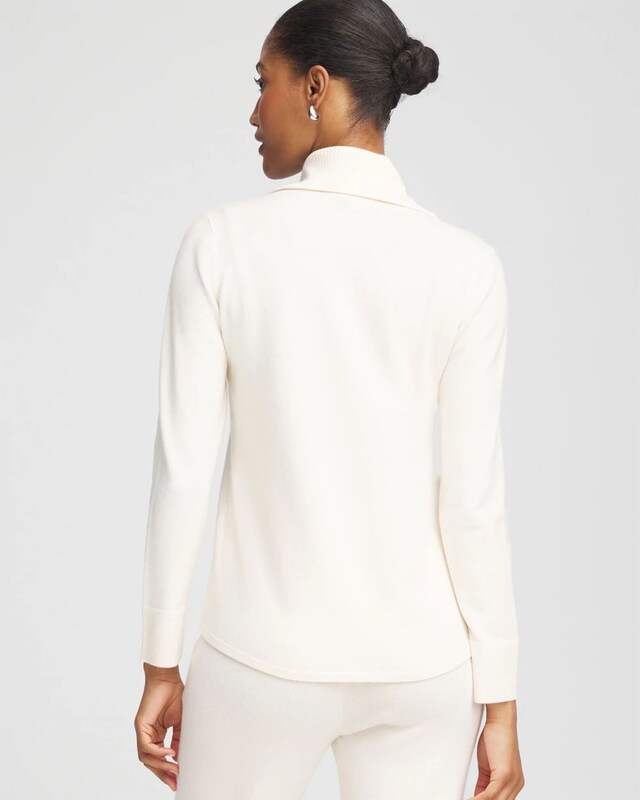 Zenergy Luxe Cashmere Blend Cowl Sweater - image 3